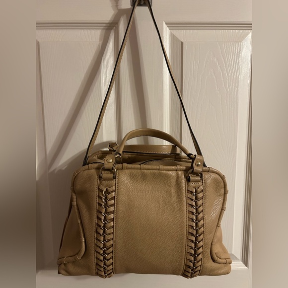 Aimee kestenberg leather medium satchel camel/mustard, yellow gold hardware. - Picture 9 of 13